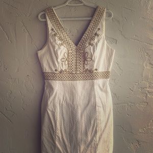 Lilly Pulitzer Resort White & Gold Shift